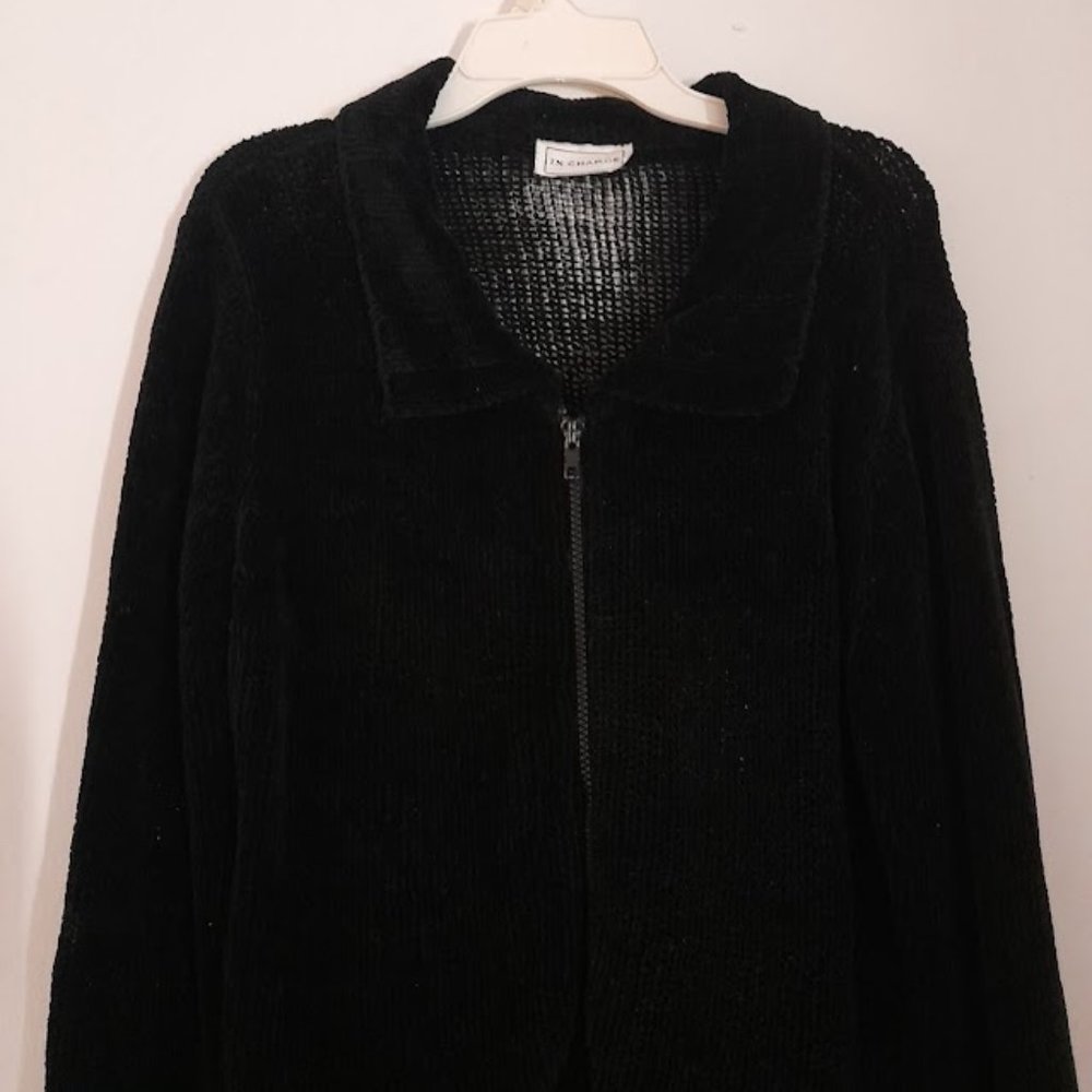 BLACK TRANPERENT SWEATSHIRT